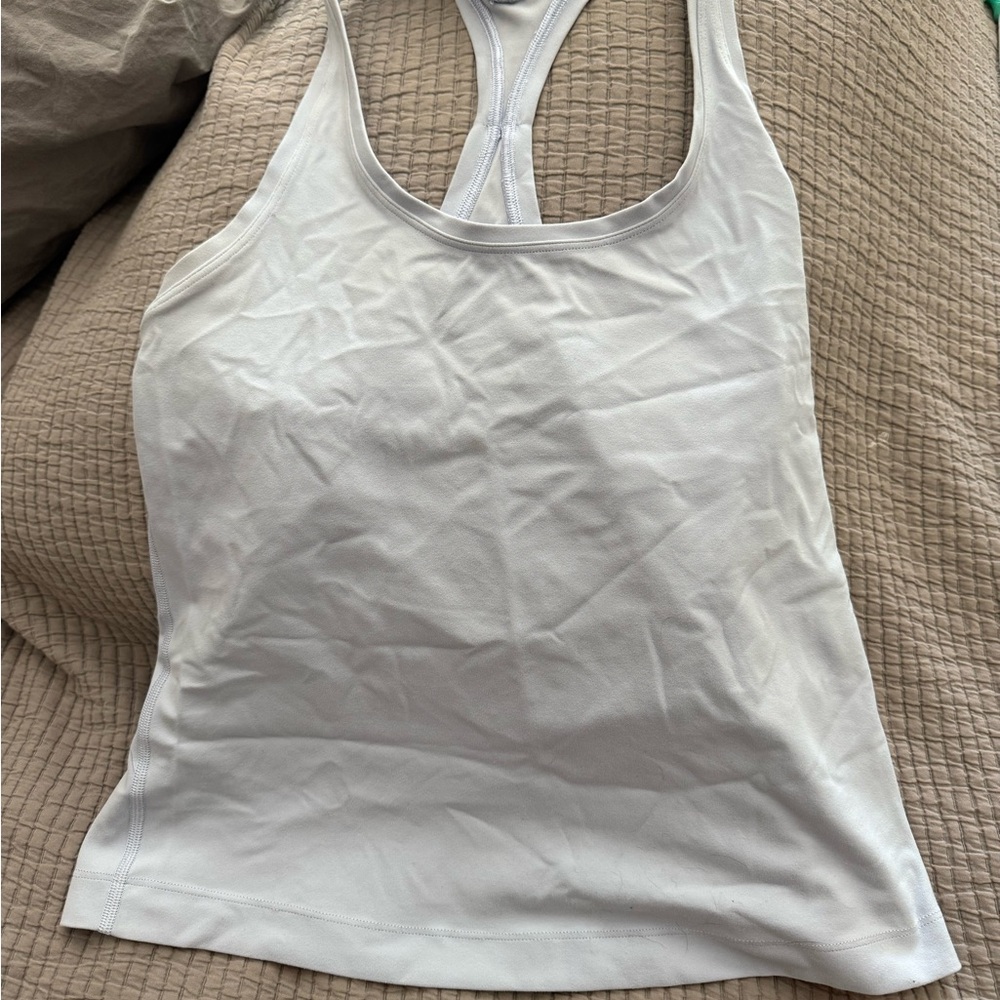 Lululemon Athletica Cool Racerback Short Tank Top *Nulu pastel blue size 8